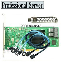 LSI 9300-8i 12Gbps SAS HBA IT 모드 ZFS FreeNAS unRAID + 2 * SFF-8643 SATA 케이블 6 주문, 한개옵션0