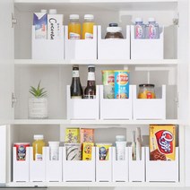 펜트리 정리 수납함 수납 정리함 칸막이 주방 식료품 라면 보관 박스, 펜트리 수납함 와이드 대