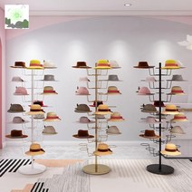 의류 진열대 랙 모자 정리대 스탠딩 걸이, 6단 나노골드, 공식 표준배치