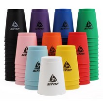 국내 생산 스택스 스타 스포츠 스태킹 스피드 컵 쌓기 스택 12개 1세트, 오렌지