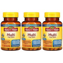 네이쳐스 메이드 멀티 남성 비타민 90정 3팩, 3개
