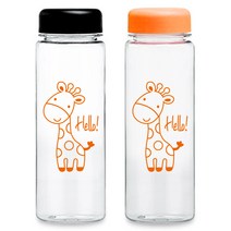 BPA Free PET 기린보틀500ml 기념품 답례품 졸업입학개업집들이어린이날선물, 핑크, 500ml