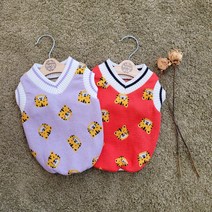 뛰뛰하우스 강아지 어흥이 니트 자체제작 국내생산 S~5XL, 레드