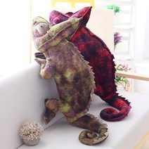 BAZA 파충류 베일드 카멜레온 도마뱀 인형 2종 70-100cm, 2번, 70cm