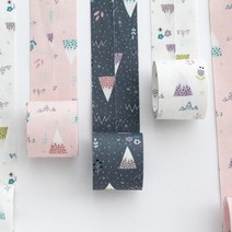 숲속 원단리본 폭4cm 리본공예 머리핀만들기 리본재료 헤어핀diy재료, 연핑크