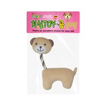 2개월강아지입질 이갈이 치실장난감 곰 말티즈 실타래 포메 운동 치석제거 애견 애완견 턱근육, 1개