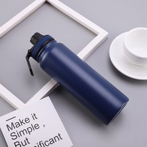 진공탈포기 수동 실리콘 탈포기 교반 UPORS 스테인레스 스틸 스포츠 물병 600ml/800ml 대용량 이중벽 진공, 02 Blue_03 1000ml