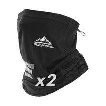 자외선 차단 안면 쿨 마스크 쿨토시 사은품 x 2 냉감 얼굴 햇빛가리개 스포츠 자전거 오토바이 골프, 06. 마스크(블랙x2)+사은품(화이트x2)