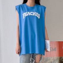 PEACHES 루즈핏 민소매 나시티셔츠
