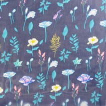 나염 폴리원단 플라워패턴 원피스원단 의류원단 소품만들기 꽃무늬패턴 패브릭원단 홈패브릭 4종, 쉬폰, 네이비