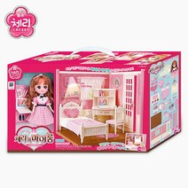 침대 책상이 있는 여아 인형놀이 체리의 공부방 4세