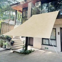 햇빛가림막 방수 그늘막 천막 사각 테라스 1.5m-4m, 베이지 2.5x4m