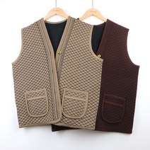 할머니조끼 엄마조끼 누빔 겨울 울 할머니큰옷 빅사이즈