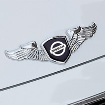 사이드월 라운지쉘터 레이어닝 카라반자동차 프론트 후드 엠블럼 보닛 스티커 Nissan Altima Almera Tita, 01 C-Silver