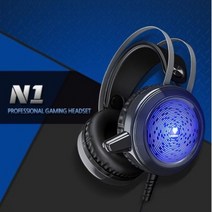 게이밍특화 RGB LED라이트 고음질 헤드셋 NUBWO N1 게이밍 헤드셋 RGB LED라이트 고음질 N1 가성비 볼륨조절 마이크 게임방송 트위치 롤 오버워치 배틀 그라운드, 스톰