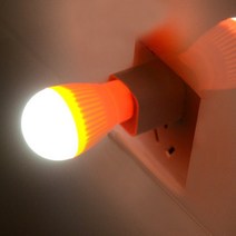아이디오 USB 전구 미니 간편 휴대용 어두운 공간 알 LED PC 컴퓨터 데스크탑 노트북 취침 조명 전지 디지털 공부 독서실 다기능 다용도, 오렌지색