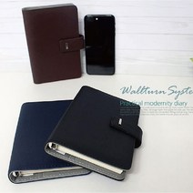 월트 시스템 다이어리 25절 (17.7x23cm) 6공 바인더 올해 플래너 수첩 노트, 블랙(주일식)