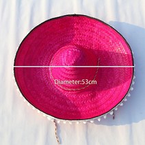 멕시코 파티 모자 넓은 챙 밀짚 남성 및 여성 여름 야외 태양 솜브레로 할로윈 장식, [08] Mexican Party Hat