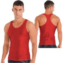 마라톤싱글렛 마라톤 상의 민소매 육상복 육상유니폼 남성 티셔츠 스포츠웨어 광택 탱크 탑 단색 언더셔츠 체육관 피트니스 음악 페스티벌 레이브 파티 클럽웨어, XL, Burgundy