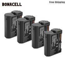 Bonacell 2800mAh EN-EL15 ENEL15 및 EL15 카메라 배터리 Nikon DSLR D600 D610 D800 D800E D810 D7000 D7100 D720, CHINA_4 Pack Battery, 04 4 Pack Battery