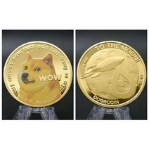 x21 골드 dogecoin 동전 기념 수집가 금도금 doge coin new, b4399-g
