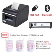 우드락 폼보드 열선 커팅기Xprinter XP-Q0E 자동 커터 주방 영수증 열 프린터 5mm 급속하게 인쇄 대용량 블, 02 USB PORT AND BT_04 영국 플러그