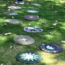 야광 정원 디딤돌 디딤석 바닥돌 마당 조경석 옥상 테라스 인테리어 아이놀이용, I