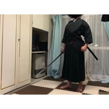 검도복 검도 바지 도복 4 개대 검은 무술 합기도 의류 전통 일본 사무라이 정장 유니폼