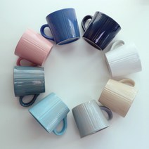 로얄베일 스트라이프 머그컵 -350ml, 하버블루