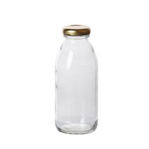 서울패키지 밀크티유리병 원형쥬스300ml 1박스 48개입, 실버