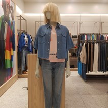 베네통 베네통 데님 크롭 블라우스 BABLA6231
