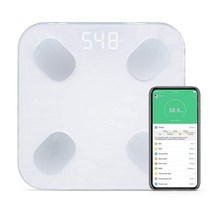 TrackFit Smart BMI 디지털 저울 - 체중 및 체지방 측정 - 정확한 블루투스 유리 욕실 저울