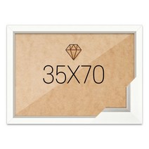 보석십자수 패브릭형 액자 35x70 고급형 모던화이트 (아크릴 보호필름-스티커판 포함), 단품