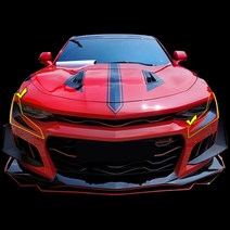 [AM] 카마로SS zl1범퍼용 포인트 데칼스티커, 실버홀로그램, 1개