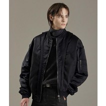 메종미네드 LAYER VEST SATIN 블랙 MA-1