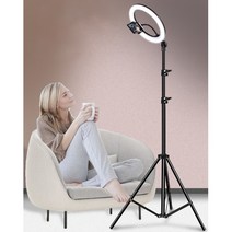 셀프촬영조명 쇼핑몰 촬영 조명 삼각대 유튜브 방송 장비, LED링라이트+삼각대