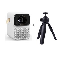 미니빔 프로젝터 가정용 안드로이드 미니 루멘 음성 홈 시어터, 프로젝터와 삼각대, 오 플러그