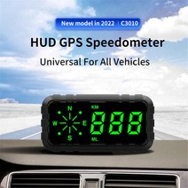디지털 범용 자동차 HUD GPS 속도계 4.2 인치 헤드 업 디스플레이 알람 운전 알림 액세서리, 한개옵션0