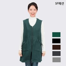 겨울 모직 지퍼앞치마, L(AE276), 진녹색