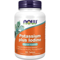 나우푸드 포타슘 칼륨 플러스 요오드 아이오딘 180정 NOW Potassium Plus Iodine, 1팩