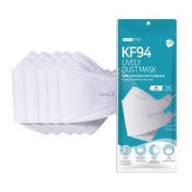 라이블리 KF94마스크 대형 화이트 블랙 5매입 포장 50매 마스크인쇄 황사방역 마스크제작 얼큰이용, 50매(5매입-화이트)