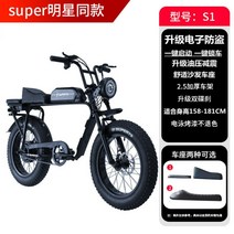 레트로 오프로드 MTB 전기 자전거 펫 바이크 팻 바이크 Phoenix super73, 블랙(플래그십에디션)S136ah150-160k, 48V