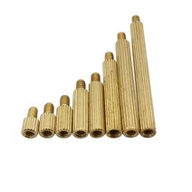 10개 M2 3mm ~ 30mm 남성 여성 황동 라운드 Knurl 스터드 PCB 마더 보드 스탠드 오프 스페이서 중공 볼트 나사 너트, 4mm