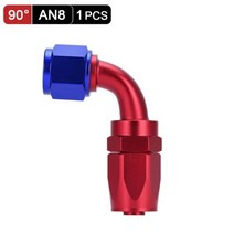 egr 밸브 검정색 AN6 8 10 스트레이트 45 90 도 오일 연료 스위블 호스 엔드 피팅 어댑터 키트 1 개, AN8 90 Degree Red