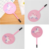 부채 볼펜(핑크) 이색볼펜 다이어리볼펜