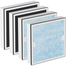 HEPA 및 활성탄 필터 교체 세트 AlorAir CleanShield 550 에어 스크러버와 호환(4팩), 4팩