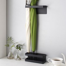 [P1M] 철제 우산꽂이 자석 우산정리대 현관문 부착 우산걸이 / 벽걸이정리대 철제선반 벽걸이수납장 못안박는선반 무타공벽선반 벽걸이철재 자석선반 철제벽선반 붙이는선반 못없이벽선반 못없이선반 ( P1M / 632594EA ), 블랙, 본상품선택