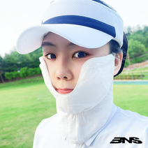 밥앤스미스 여름 쿨 여성 골프마스크 운동 안면 볼 자외선차단 얼굴햇빛가리개 국산, 라이트그레이