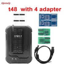 XGecu T48 TL866-3G 프로그래머 지원 31000 ic SPI/Nor/NAND 플래시 BIOS MCU EEPROM AVR PIC 30 부품 교체 TL866II/TL86, 01 T48 with 4 adapters