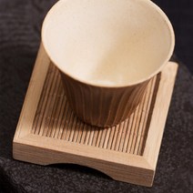 키알리 인테리어 고급 우드 대나무 사각 티코스터 컵코스터 컵받침 3개